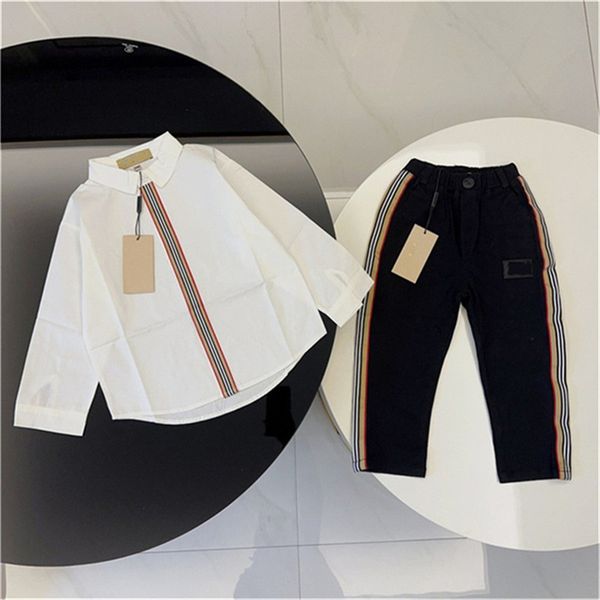 designer long sleeve shirt trousers 2 suits spring and autumn brand letter casual fashion fan children's wear size 100cm-150cm a24, White
designer long sleeve shirt trousers 2 suits spring and autumn brand letter casual fashion fan children's wear size 100cm-150cm a24, White
