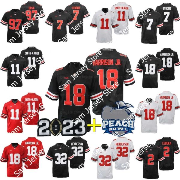 2023 playoff peach bowl ohio state buckeyes football jersey college c.j. stroud henderson jaxon smith-njigba marvin harrison jr. tuimoloau e, Black;red
2023 playoff peach bowl ohio state buckeyes football jersey college c.j. stroud henderson jaxon smith-njigba marvin harrison jr. tuimoloau e, Black;red