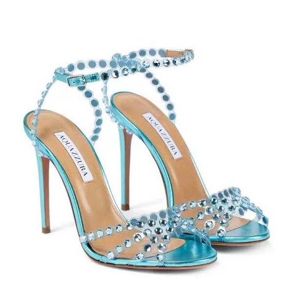 aquazzura stiletto sandals pumps crystal decorative pvc ankle strap leather outsole women's party evening shoes luxury designer high he, Black
aquazzura stiletto sandals pumps crystal decorative pvc ankle strap leather outsole women's party evening shoes luxury designer high he, Black