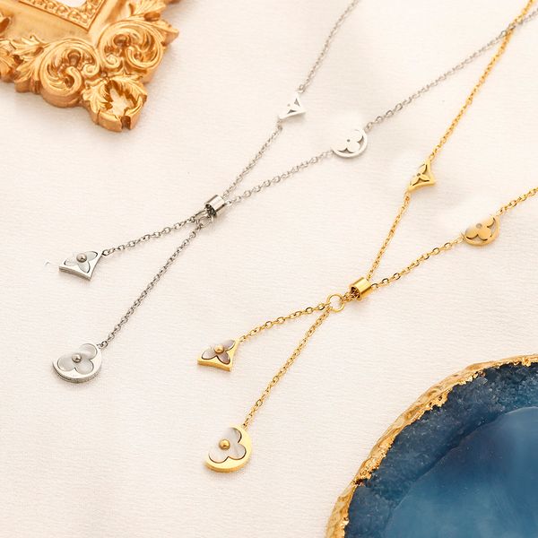 europe america fashion jewelry lucky clover single flower women lady titanium steel 18k plated gold necklaces letter heart pendant, Silver
europe america fashion jewelry lucky clover single flower women lady titanium steel 18k plated gold necklaces letter heart pendant, Silver