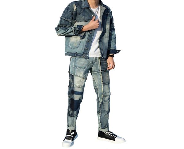 new tracksuits fashion style blue men sets spliced denim jackets and jeans two piece set autumn winter long sleeve mens clohing1212151, Gray
new tracksuits fashion style blue men sets spliced denim jackets and jeans two piece set autumn winter long sleeve mens clohing1212151, Gray
