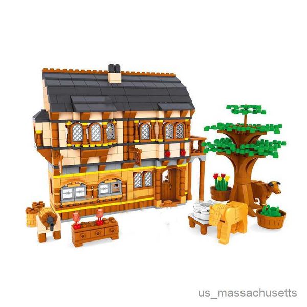 Village Harvester Market Model Building Blocks Horse Carriage Farmer Figures Animals Architecture set Construction Toys R230814
Village Harvester Market Model Building Blocks Horse Carriage Farmer Figures Animals Architecture set Construction Toys R230814