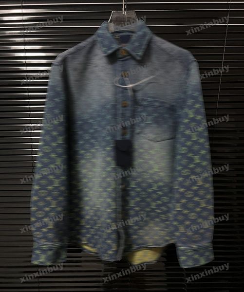xinxinbuy men designer tee t shirt 23ss gradient letter jacquard denim shirt short sleeve cotton women black 334433 xs-l, Black;brown
xinxinbuy men designer tee t shirt 23ss gradient letter jacquard denim shirt short sleeve cotton women black 334433 xs-l, Black;brown