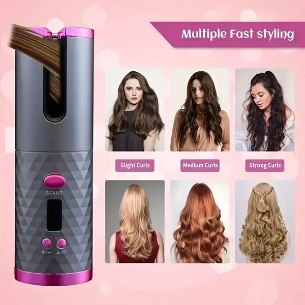 revolutionize your hair styling with the cordless automatic ceramic curling iron - 6 temp & timer settings, rechargeable, fast heating & aut
revolutionize your hair styling with the cordless automatic ceramic curling iron - 6 temp & timer settings, rechargeable, fast heating & aut