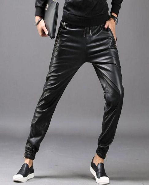 tsingyi moto biker faux leather pants men joggers harem pant elastic waist zipper pockets black streetwear slim fit men clothing3172416
tsingyi moto biker faux leather pants men joggers harem pant elastic waist zipper pockets black streetwear slim fit men clothing3172416