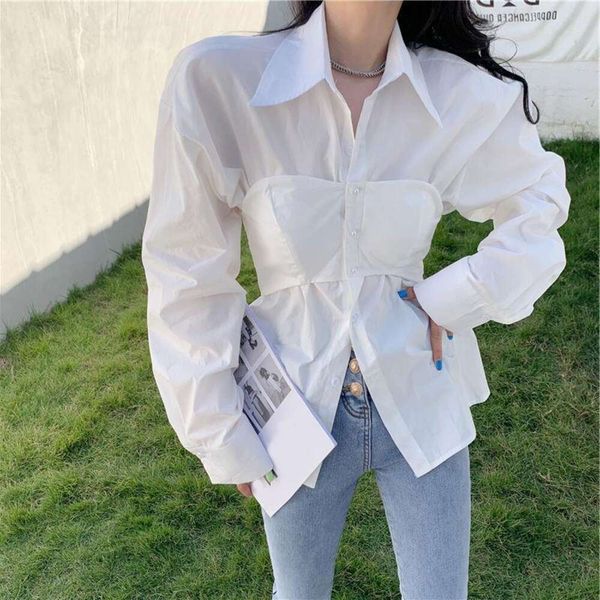 womens shirt design sense niche spring and autumn style french temperament unique fake two piece top, White
womens shirt design sense niche spring and autumn style french temperament unique fake two piece top, White