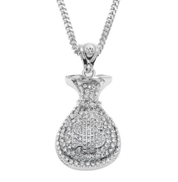 hip hop antique silver gold plated money bag pendant for men women bling crystal dollar charm necklace long cuban chain jewelry2828064568
hip hop antique silver gold plated money bag pendant for men women bling crystal dollar charm necklace long cuban chain jewelry2828064568