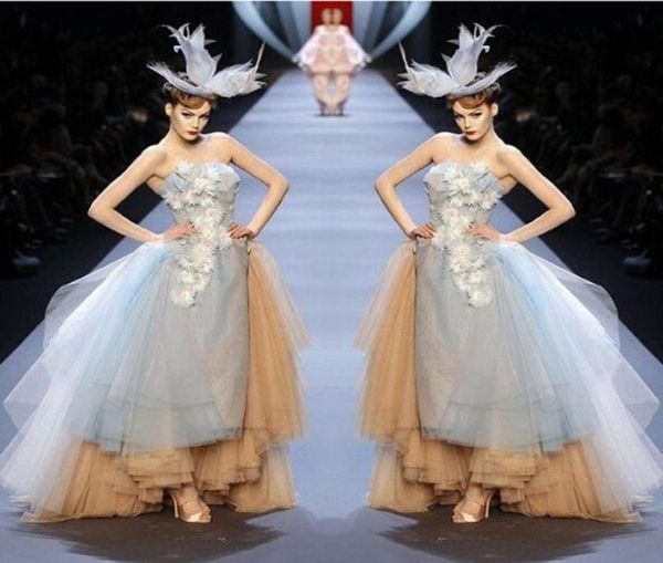 runway fashion gray and champagne puffy prom dresses 2017 strapless applique layers high low evening gowns backless formal pa4153915, Black
runway fashion gray and champagne puffy prom dresses 2017 strapless applique layers high low evening gowns backless formal pa4153915, Black