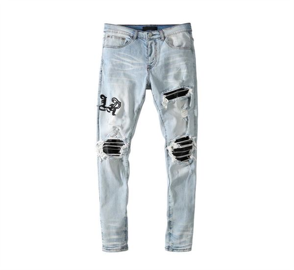 men039s jeans light blue pierced matte letter collage european and american high street5659242
men039s jeans light blue pierced matte letter collage european and american high street5659242