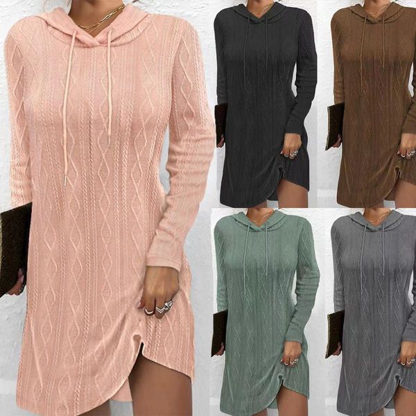 casual dress temperament street fashion long-sleeved hooded jumper knitted lady dress, Black;gray
casual dress temperament street fashion long-sleeved hooded jumper knitted lady dress, Black;gray