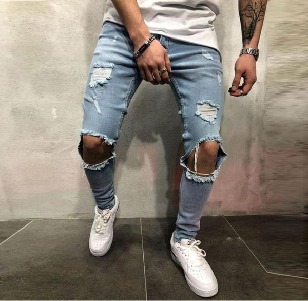 mens cool designer brand blue jeans skinny ripped destroyed stretch slim fit hop hop pants with holes for men7111026
mens cool designer brand blue jeans skinny ripped destroyed stretch slim fit hop hop pants with holes for men7111026