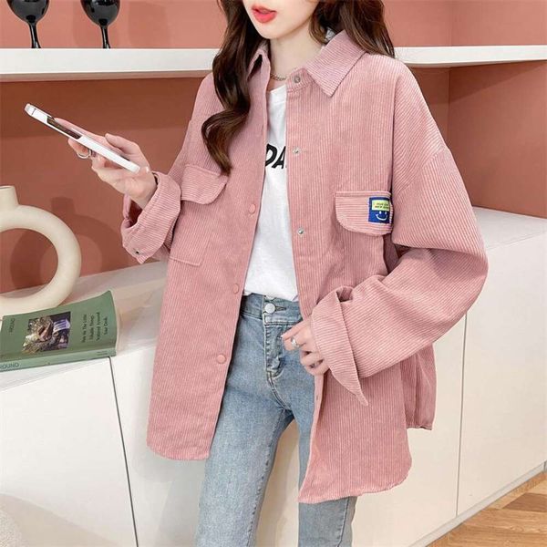 japanese style shirt thickened corduroy anti age blouse for women sweet loose student pure color long sleeve top, White
japanese style shirt thickened corduroy anti age blouse for women sweet loose student pure color long sleeve top, White