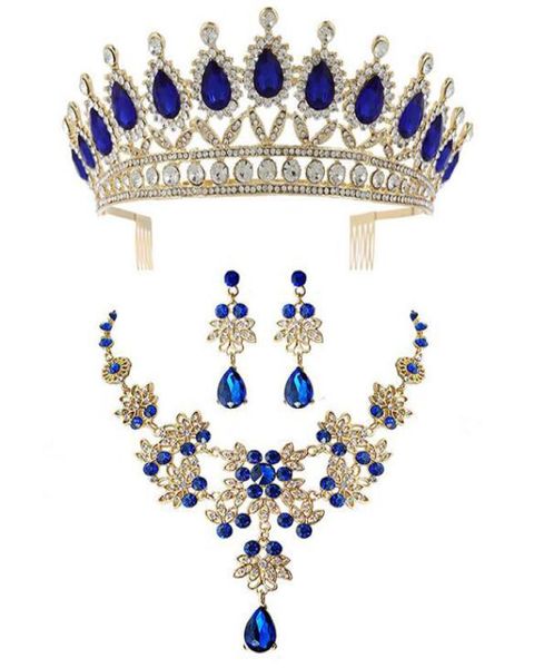 designer headpieces bridal wedding party dress accessories crown necklaces earrings three piece designer diamond blue red green bi8388690, Silver
designer headpieces bridal wedding party dress accessories crown necklaces earrings three piece designer diamond blue red green bi8388690, Silver