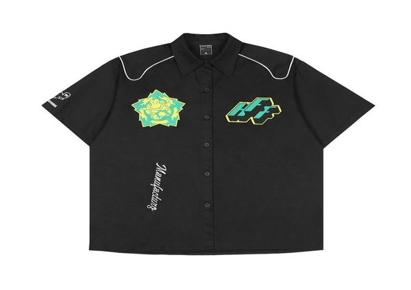 hip hop embroidery patchwork short sleeve shirts for men summer streetwear casual oversized loose hawaii 2219399, White;black
hip hop embroidery patchwork short sleeve shirts for men summer streetwear casual oversized loose hawaii 2219399, White;black