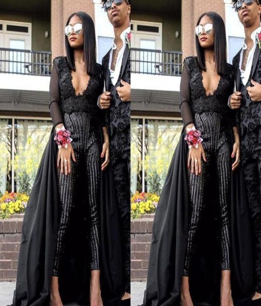 2019 black jumpsuits prom dress long sleeves pageant holidays graduation wear evening party gown custom made plus size4999463
2019 black jumpsuits prom dress long sleeves pageant holidays graduation wear evening party gown custom made plus size4999463