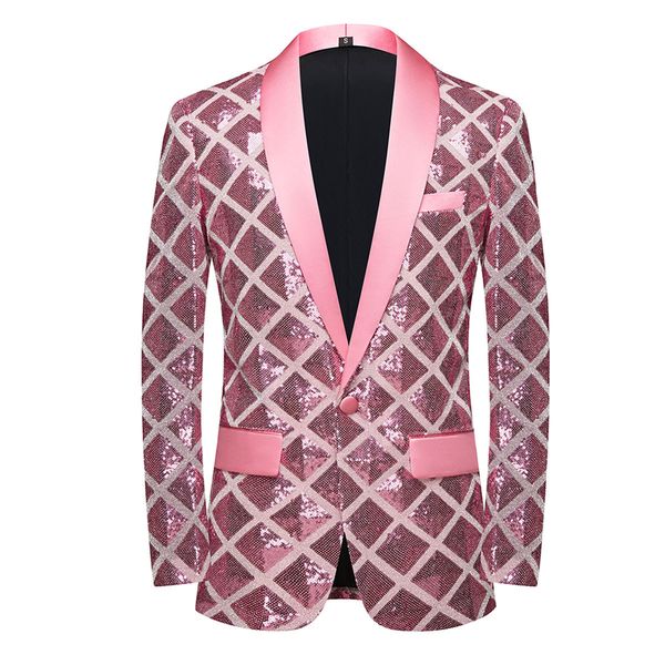 men s suits blazers mens pink square sequin giltter blazer suit jacket shawl lapel one button men dinner party prom stage singer costume 3xl, White;black
men s suits blazers mens pink square sequin giltter blazer suit jacket shawl lapel one button men dinner party prom stage singer costume 3xl, White;black