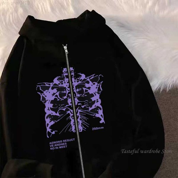 y2k women vintage gothic streetwear skeleton print hoodies 90s harajuku oversized hip hop jacket zip up hoodie y2k clothes, Black
y2k women vintage gothic streetwear skeleton print hoodies 90s harajuku oversized hip hop jacket zip up hoodie y2k clothes, Black