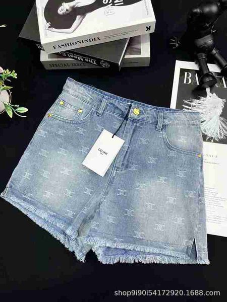 women's jeans designer ce family 23 summer new raw edge denim shorts with all over printed letters for stylish slim and versatile fit a, Blue
women's jeans designer ce family 23 summer new raw edge denim shorts with all over printed letters for stylish slim and versatile fit a, Blue