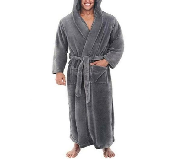 men039s sleepwear i jewelry s5xl men soft coral fleece solid color pockets long bath robe home gown2174518, Black;brown
men039s sleepwear i jewelry s5xl men soft coral fleece solid color pockets long bath robe home gown2174518, Black;brown