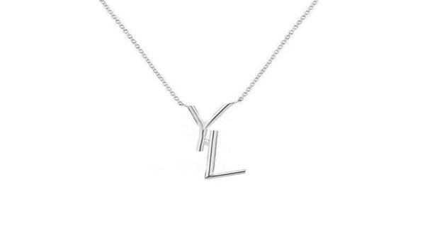 women designer necklace jewelry luxury designers necklace silver letters chains pendent gold y necklaces party accessories with bo1832137