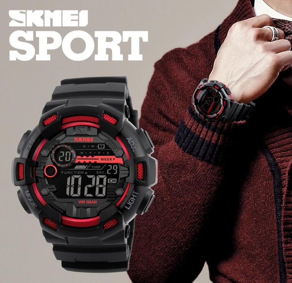 skmei big dial led display multi time zone 5 atm waterproof sport digital chrono tactical watch man 12438549841, Silver
skmei big dial led display multi time zone 5 atm waterproof sport digital chrono tactical watch man 12438549841, Silver