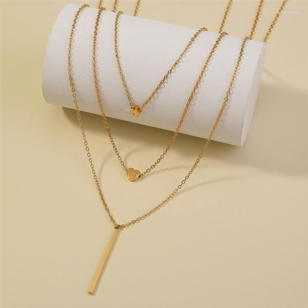 pendant necklaces luxury trendy graceful multi-layer vertical bar shape star heart necklace gold color for women jewelry accessories, Silver
pendant necklaces luxury trendy graceful multi-layer vertical bar shape star heart necklace gold color for women jewelry accessories, Silver