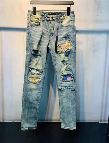 designer luxurys mens jeans casual embroidery vintage patchwork pants classic applique fashion holes motorcycle biker slimleg was1789778, Blue
designer luxurys mens jeans casual embroidery vintage patchwork pants classic applique fashion holes motorcycle biker slimleg was1789778, Blue