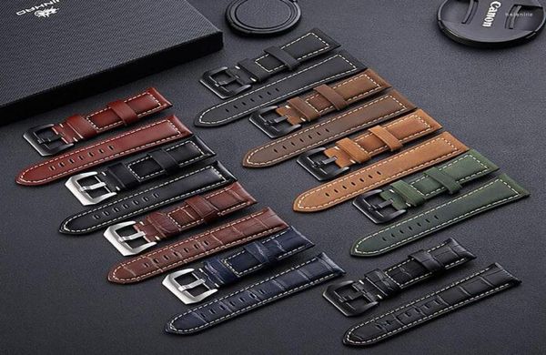 watch bands 22 24 26mm genuine scrub leather straps for pam band men039s stainless steel clasp brand sports watchbandwatch hele6240085, Black;brown
watch bands 22 24 26mm genuine scrub leather straps for pam band men039s stainless steel clasp brand sports watchbandwatch hele6240085, Black;brown