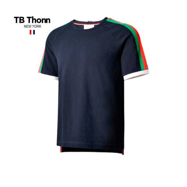 european and american style minimalist stripes on both sides trendy brand tb thonn casual short sleeved men's t-shirt fashion round nec, Black;brown
european and american style minimalist stripes on both sides trendy brand tb thonn casual short sleeved men's t-shirt fashion round nec, Black;brown