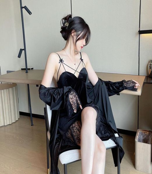 women039s luxury sleepwear lace 2pcs bride bridesmaid wedding robe women sleep set satin loose bathrobe gown summer home w9692231950, Black;white
women039s luxury sleepwear lace 2pcs bride bridesmaid wedding robe women sleep set satin loose bathrobe gown summer home w9692231950, Black;white
