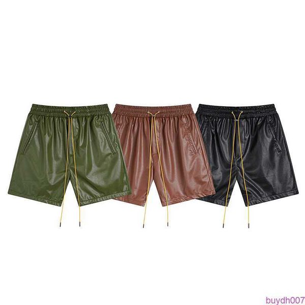 fp6g men's shorts 23ss spring/summer american niche trendy rhude hip-hop men women's casual leather shorts for couples, White;black
fp6g men's shorts 23ss spring/summer american niche trendy rhude hip-hop men women's casual leather shorts for couples, White;black