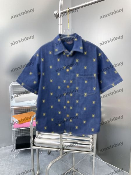 xinxinbuy men designer tee t shirt 23ss letter embroidery denim shirt short sleeve cotton women black xs-l, Black;brown
xinxinbuy men designer tee t shirt 23ss letter embroidery denim shirt short sleeve cotton women black xs-l, Black;brown