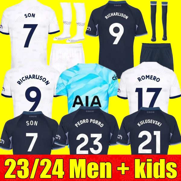 luxurious son 23 24 soccer jerseys kulusevski richarlison perisic pedro porro 2024 danjuma romero goalkeeper gk football kit shirt spurs men, White;black
luxurious son 23 24 soccer jerseys kulusevski richarlison perisic pedro porro 2024 danjuma romero goalkeeper gk football kit shirt spurs men, White;black