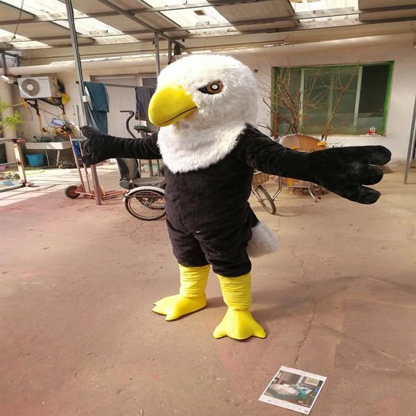 real pictures eagle mascot costume size 209w, Red;yellow