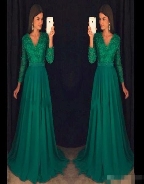 emerald elegant abendkleider long sleeve prom dress party vintage chiffon beaded modest evening formal gowns wear4978660, Black;red
emerald elegant abendkleider long sleeve prom dress party vintage chiffon beaded modest evening formal gowns wear4978660, Black;red