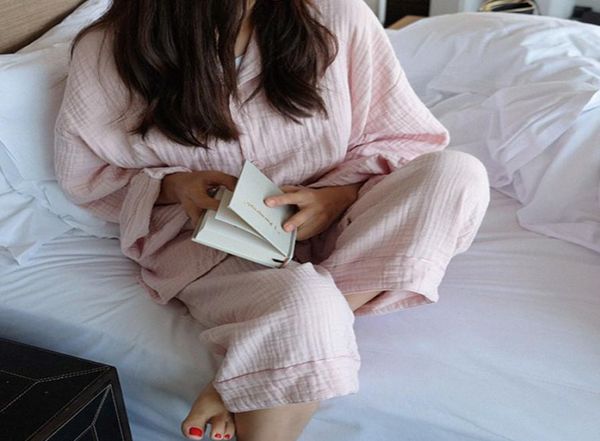 spring autumn ladies cotton pajamas set women solid color pink long sleeve and trousers comfortable loose lingerie suit 2011137653927, Black;red
spring autumn ladies cotton pajamas set women solid color pink long sleeve and trousers comfortable loose lingerie suit 2011137653927, Black;red