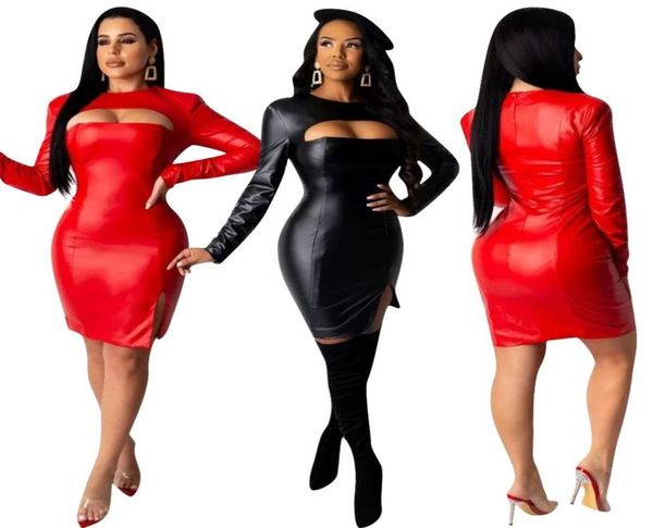2020 test pu leather party dress hollow out bust crew neck long sleeves charming clubwear bodycon dresses side spl4404809, White;black
2020 test pu leather party dress hollow out bust crew neck long sleeves charming clubwear bodycon dresses side spl4404809, White;black