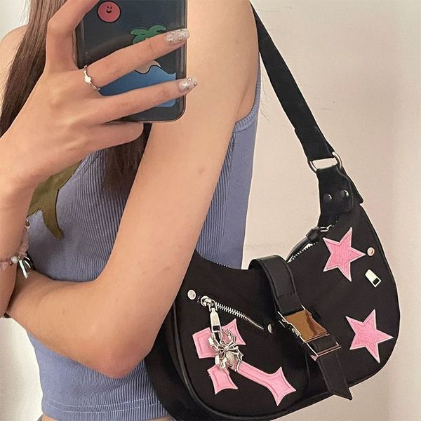 evening bags xiuya gothic underarm shoulder bag y2k vintage harajuku moto biker handbag spring fashion pink star women's high street ba
evening bags xiuya gothic underarm shoulder bag y2k vintage harajuku moto biker handbag spring fashion pink star women's high street ba