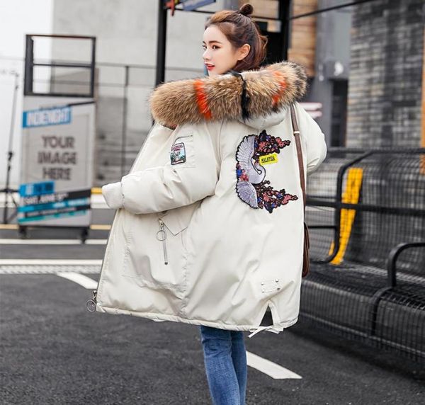 winter coat 2018 new womens winter jackets medium length thicken slim fashion printing hooded big fur collar female parkas s2829758476, Black
winter coat 2018 new womens winter jackets medium length thicken slim fashion printing hooded big fur collar female parkas s2829758476, Black
