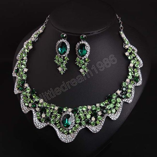 african choker crystal statement chain collar women bridal wedding party jewelry set rhinestone necklace earrings sets, Slivery;golden
african choker crystal statement chain collar women bridal wedding party jewelry set rhinestone necklace earrings sets, Slivery;golden