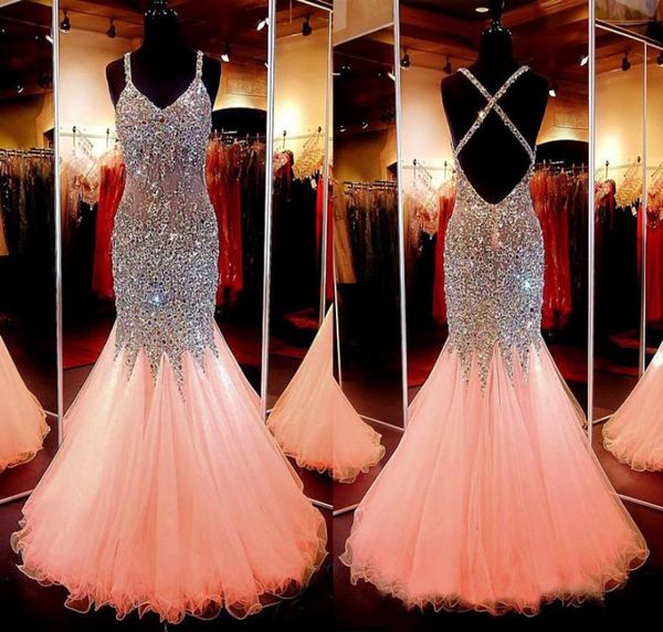 tulle spaghetti straps neckline floorlength mermaid prom dress see through bling bling crystals beading evening dress open back6730051, Black
tulle spaghetti straps neckline floorlength mermaid prom dress see through bling bling crystals beading evening dress open back6730051, Black