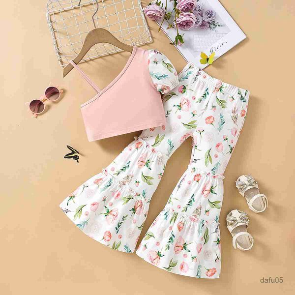 clothing sets trend children's girls' clothing set puff sleeves suspender and flare bottoms set summer sleeveless shirts flower tr, White
clothing sets trend children's girls' clothing set puff sleeves suspender and flare bottoms set summer sleeveless shirts flower tr, White