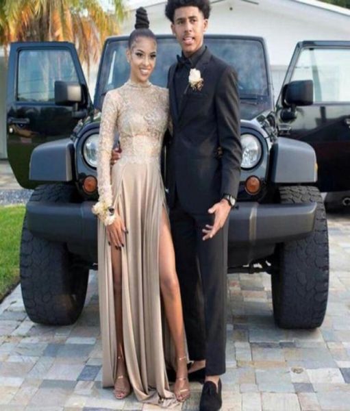2017 champagne long sleeves lace prom dresses arabia homecoming maxi gowns high slit chiffon sheer prom gown graduation gown6148411, Black
2017 champagne long sleeves lace prom dresses arabia homecoming maxi gowns high slit chiffon sheer prom gown graduation gown6148411, Black