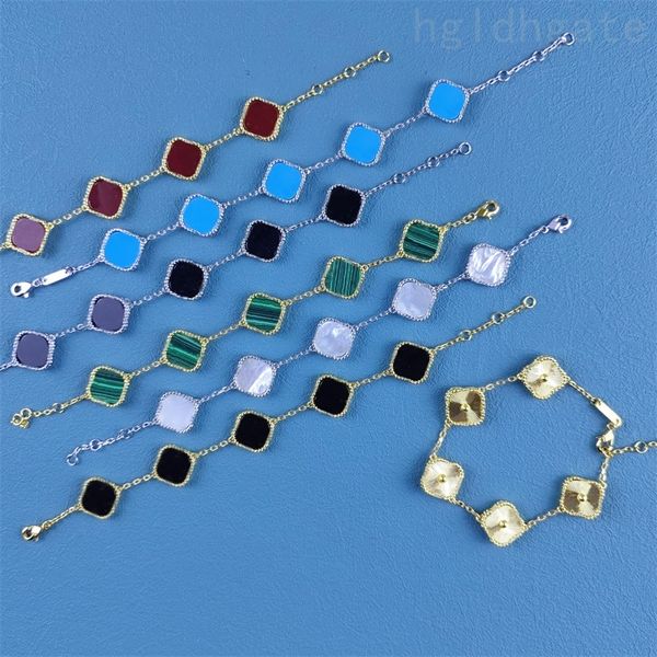 designer bracelet four leaf clover love bracelet men birthday present romantic bangles for women white green inlay gemstone charm braclet go, Golden;silver
designer bracelet four leaf clover love bracelet men birthday present romantic bangles for women white green inlay gemstone charm braclet go, Golden;silver