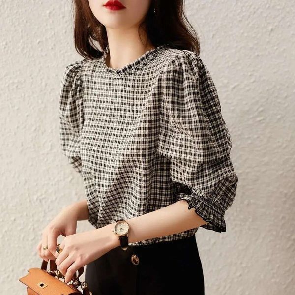 japan and korea spring shirt summer korean fashion all matching slim black white checkered bottom western style
japan and korea spring shirt summer korean fashion all matching slim black white checkered bottom western style