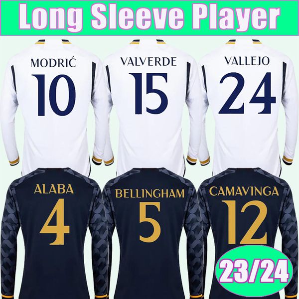 23 24 modric tchouameni player version mens soccer jerseys alaba vini jr. kroos rodrygo camavinga valverde home long sleeves football shirts, Black;yellow
23 24 modric tchouameni player version mens soccer jerseys alaba vini jr. kroos rodrygo camavinga valverde home long sleeves football shirts, Black;yellow