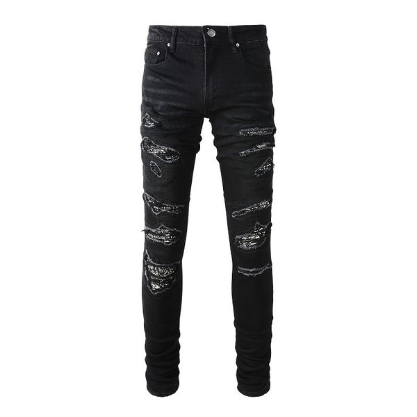 men s jeans black distressed jean pants skinny ripped streetwear slim denim 230814, Blue
men s jeans black distressed jean pants skinny ripped streetwear slim denim 230814, Blue