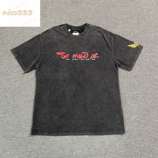 23ss new ga depts sleeve label wings printed washed and old letters round neck loose hundred men and women casual short sleeve, White;black
23ss new ga depts sleeve label wings printed washed and old letters round neck loose hundred men and women casual short sleeve, White;black