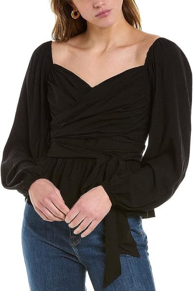 women's fitted peplum off the shoulder long sleeve sweetheart neck smocked back bodice shirt, White
women's fitted peplum off the shoulder long sleeve sweetheart neck smocked back bodice shirt, White