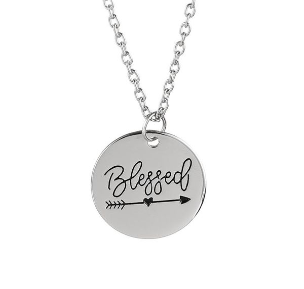 12pcslot new arrival blessed necklace inspirational motivational engraved charms necklace pendant necklace for friend jewelry gif4273552, Silver
12pcslot new arrival blessed necklace inspirational motivational engraved charms necklace pendant necklace for friend jewelry gif4273552, Silver